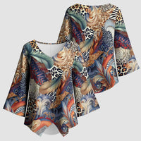 Wild Animal Skins Kimono Sleeve Blouse Unique Leopard Zebra And Snake Patterns - Wonder Print Shop
