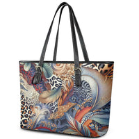 Wild Animal Skins Leather Tote Bag Unique Leopard Zebra And Snake Patterns - Wonder Print Shop