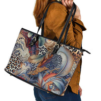 Wild Animal Skins Leather Tote Bag Unique Leopard Zebra And Snake Patterns - Wonder Print Shop