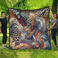 Wild Animal Skins Quilt Unique Leopard Zebra And Snake Patterns - Wonder Print Shop