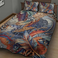 Wild Animal Skins Quilt Bed Set Unique Leopard Zebra And Snake Patterns - Wonder Print Shop