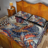 Wild Animal Skins Quilt Bed Set Unique Leopard Zebra And Snake Patterns - Wonder Print Shop