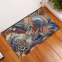 Wild Animal Skins Rubber Doormat Unique Leopard Zebra And Snake Patterns - Wonder Print Shop