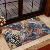 Wild Animal Skins Rubber Doormat Unique Leopard Zebra And Snake Patterns - Wonder Print Shop