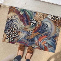 Wild Animal Skins Rubber Doormat Unique Leopard Zebra And Snake Patterns - Wonder Print Shop