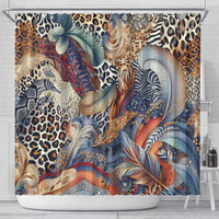 Wild Animal Skins Shower Curtain Unique Leopard Zebra And Snake Patterns - Wonder Print Shop