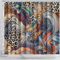 Wild Animal Skins Shower Curtain Unique Leopard Zebra And Snake Patterns - Wonder Print Shop