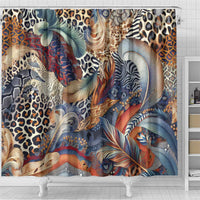 Wild Animal Skins Shower Curtain Unique Leopard Zebra And Snake Patterns - Wonder Print Shop