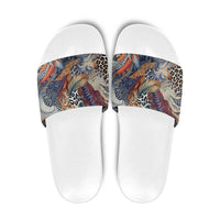 Wild Animal Skins Slide Sandals Unique Leopard Zebra And Snake Patterns - Wonder Print Shop
