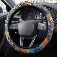 Wild Animal Skins Steering Wheel Cover Unique Leopard Zebra And Snake Patterns - Wonder Print Shop