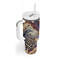 Wild Animal Skins Tumbler With Handle Unique Leopard Zebra And Snake Patterns - Wonder Print Shop