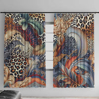 Wild Animal Skins Window Curtain Unique Leopard Zebra And Snake Patterns - Wonder Print Shop