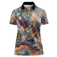 Wild Animal Skins Women Polo Shirt Unique Leopard Zebra And Snake Patterns - Wonder Print Shop