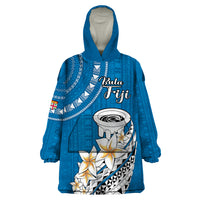 Bula Fiji Wearable Blanket Hoodie Kava Bowl Tapa Tribal - Wonder Print Shop