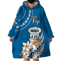 Bula Fiji Wearable Blanket Hoodie Kava Bowl Tapa Tribal - Wonder Print Shop