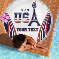 Personalized USA Make America Strong Again Beach Blanket Go Paris 2024 LT9 - Wonder Print Shop