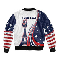 Personalized USA Make America Strong Again Bomber Jacket Go Paris 2024 LT9 - Wonder Print Shop