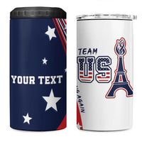 Personalized USA Make America Strong Again 4 in 1 Can Cooler Tumbler Go Paris 2024 LT9 - Wonder Print Shop