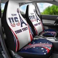Personalized USA Make America Strong Again Car Seat Cover Go Paris 2024 LT9 - Wonder Print Shop