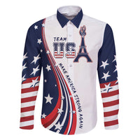 Personalized USA Make America Strong Again Family Matching Long Sleeve Bodycon Dress and Hawaiian Shirt Go Paris 2024 LT9 - Wonder Print Shop