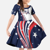 Personalized USA Make America Strong Again Family Matching Off The Shoulder Long Sleeve Dress and Hawaiian Shirt Go Paris 2024 - Wonder Print Shop