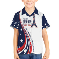 Personalized USA Make America Strong Again Family Matching Off Shoulder Short Dress and Hawaiian Shirt Go Paris 2024 LT9 - Wonder Print Shop