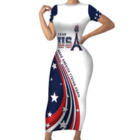 Personalized USA Make America Strong Again Family Matching Short Sleeve Bodycon Dress and Hawaiian Shirt Go Paris 2024 - Wonder Print Shop