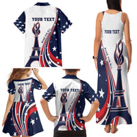 Personalized USA Make America Strong Again Family Matching Tank Maxi Dress and Hawaiian Shirt Go Paris 2024 - Wonder Print Shop