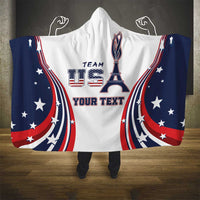 Personalized USA Make America Strong Again Hooded Blanket Go Paris 2024