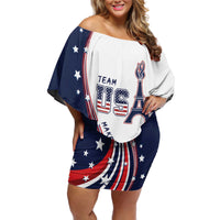Personalized USA Make America Strong Again Off Shoulder Short Dress Go Paris 2024 - Wonder Print Shop