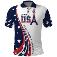 Personalized USA Make America Strong Again Polo Shirt Go Paris 2024 - Wonder Print Shop