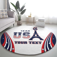 Personalized USA Make America Strong Again Round Carpet Go Paris 2024