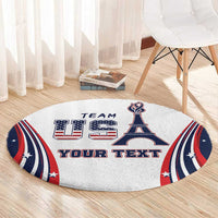 Personalized USA Make America Strong Again Round Carpet Go Paris 2024