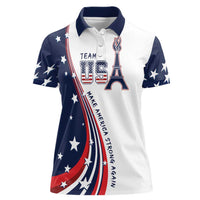 Personalized USA Make America Strong Again Women Polo Shirt Go Paris 2024 - Wonder Print Shop