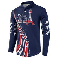 Personalized USA One For All Button Sweatshirt Go Paris 2024 LT9 - Wonder Print Shop