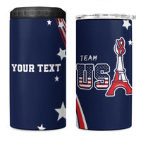 Personalized USA One For All 4 in 1 Can Cooler Tumbler Go Paris 2024 LT9 - Wonder Print Shop