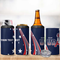 Personalized USA One For All 4 in 1 Can Cooler Tumbler Go Paris 2024 LT9 - Wonder Print Shop