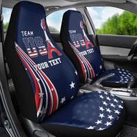 Personalized USA One For All Car Seat Cover Go Paris 2024 LT9 - Wonder Print Shop