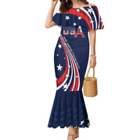 Personalized USA One For All Family Matching Mermaid Dress and Hawaiian Shirt Go Paris 2024 LT9 - Wonder Print Shop