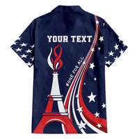 Personalized USA One For All Family Matching Puletasi and Hawaiian Shirt Go Paris 2024 - Wonder Print Shop