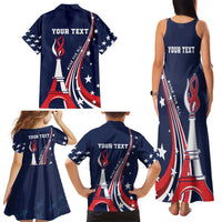 Personalized USA One For All Family Matching Tank Maxi Dress and Hawaiian Shirt Go Paris 2024 - Wonder Print Shop