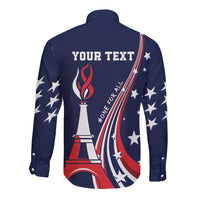Personalized USA One For All Long Sleeve Button Shirt Go Paris 2024 - Wonder Print Shop