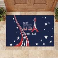 Personalized USA One For All Rubber Doormat Go Paris 2024 - Wonder Print Shop
