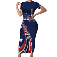 Personalized USA One For All Short Sleeve Bodycon Dress Go Paris 2024 - Wonder Print Shop