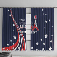 Personalized USA One For All Window Curtain Go Paris 2024 - Wonder Print Shop