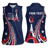 Personalized USA One For All Women Sleeveless Polo Shirt Go Paris 2024 - Wonder Print Shop