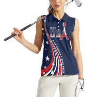 Personalized USA One For All Women Sleeveless Polo Shirt Go Paris 2024 - Wonder Print Shop