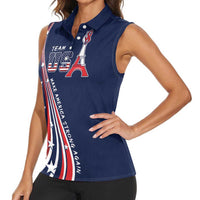 Personalized USA One For All Women Sleeveless Polo Shirt Go Paris 2024 - Wonder Print Shop