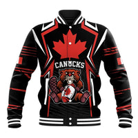 Custom Canada Rugby Pacific Baseball Jacket Beaver and Maple Leaf LT9 - Wonder Print Shop