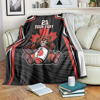 Custom Canada Rugby Pacific Blanket Beaver and Maple Leaf